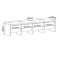 Comoda TV, Inarch, Laris 180, 180x40x35 cm, PAL, Travertin