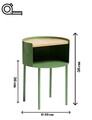 Masuta, Coatify, Espen, 40x56x40 cm, Cadru: 100% METAL (Grosime: 2 mm), Matcha