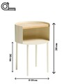 Masuta, Coatify, Espen, 40x56x40 cm, Cadru: 100% METAL (Grosime: 2 mm), Crem