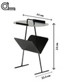 Masuta, Coatify, Goddy, 44x54x22 cm, Cadru: 100% METAL (Grosime: 2 mm), Negru
