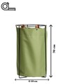 Cos de rufe, Hanah Home, Edda, 40x70x40 cm, Verde