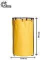 Cos de rufe, Hanah Home, Edda, 40x70x40 cm, Galben