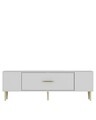 Comoda TV, Olivia, Dekos, 150x48 cm, PAL , Alb/Auriu