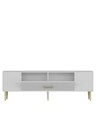 Comoda TV, Olivia, Dekos, 150x48 cm, PAL , Alb/Auriu