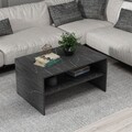 Masuta de cafea, Chalmette, Apollon, 90x46 cm, PAL, Negru