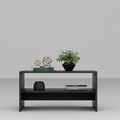 Masuta de cafea, Chalmette, Apollon, 90x46 cm, PAL, Negru