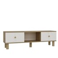 Comoda TV, Olivia, Inci Bohem, 150x40 cm, PAL , Stejar Safir / Alb
