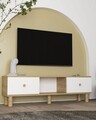 Comoda TV, Olivia, Mono, 150x40 cm, PAL , Stejar Safir / Alb