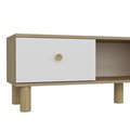 Comoda TV, Olivia, Mono, 150x40 cm, PAL , Stejar Safir / Alb