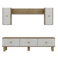 Comoda TV, Olivia, Deren Bohem, 180x40 cm, PAL , Stejar Safir / Alb