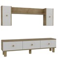 Comoda TV, Olivia, Deren Bohem, 180x40 cm, PAL , Stejar Safir / Alb