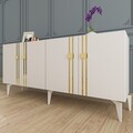 Consola, Olivia, Bahar KB150, 150x80x35 cm, PAL, Alb