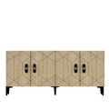 Consola, Olivia, Cross KB150, 150x75x35 cm, PAL, Stejar antracit / safir