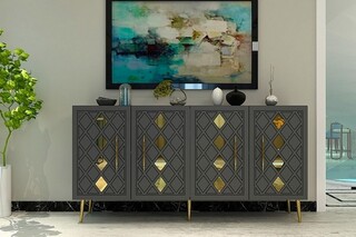 150x75x35 cm, Antracit;Auriu