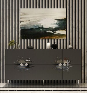 150x75x35 cm, Antracit;Argintiu