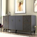 Consola, Olivia, Vesta, 150x79x40 cm, PAL , Antracit
