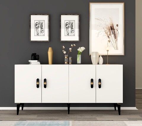 Consola, Olivia, Plus, 150x79x40 cm, PAL , Alb