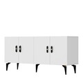Consola, Olivia, Plus, 150x79x40 cm, PAL , Alb