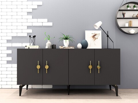 Consola, Olivia, Zenit, 150x79x40 cm, PAL , Antracit