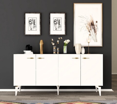 Consola, Olivia, Rüya, 150x79x40 cm, PAL , Alb