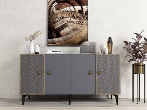 Consola, Olivia, Frow, 150x79x40 cm, PAL , Antracit