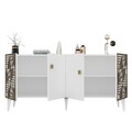 Consola, Olivia, Midia, 150x79x40 cm, PAL , Alb