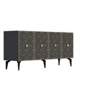 Consola, Olivia, Rose, 150x79x40 cm, PAL , Antracit