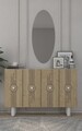 Consola, Olivia, Fraud Bohem KM120, 120x75x29 cm, PAL , Stejar alb / safir