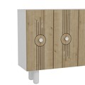 Consola, Olivia, Fraud Bohem KM120, 120x75x29 cm, PAL , Stejar alb / safir