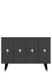 Consola, Olivia, Quart Ramada, 120x80x29 cm, PAL , Aur/Antracit