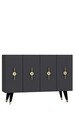 Consola, Olivia, Quart Ramada, 120x80x29 cm, PAL , Aur/Antracit