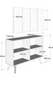 Consola, Olivia, Quart Ramada, 120x80x29 cm, PAL , Aur/Antracit