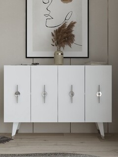 120x80x29 cm, Argintiu;Alb