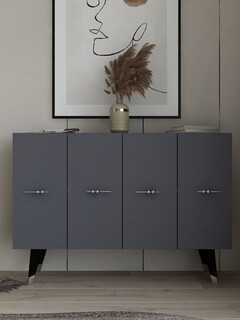 120x80x29 cm, Argintiu;Antracit