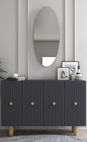 Consola, Olivia, Woise Bohem KM120, 120x75x29 cm, PAL , Antracit