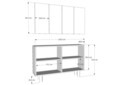 Consola, Olivia, Woise Bohem KM120, 120x75x29 cm, PAL , Antracit