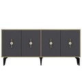 Consola, Olivia, Figora, 180x82 cm, PAL , Stejar safir / Antracit