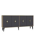 Consola, Olivia, Figora, 180x82 cm, PAL , Stejar safir / Antracit