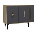 Consola, Olivia, Figora, 180x82 cm, PAL , Stejar safir / Antracit