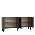 Consola, Olivia, Figora, 180x82 cm, PAL , Stejar safir / Antracit