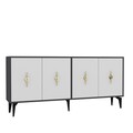 Consola, Olivia, Figora, 180x82 cm, PAL , Antracit/Alb