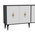 Consola, Olivia, Figora, 180x82 cm, PAL , Antracit/Alb