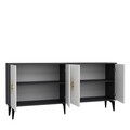 Consola, Olivia, Figora, 180x82 cm, PAL , Antracit/Alb