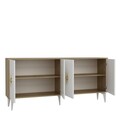 Consola, Olivia, Figora, 180x82 cm, PAL , Stejar Safir / Alb