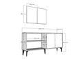 Consola, Olivia, Figora, 180x82 cm, PAL , Stejar Safir / Alb