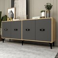 Consola, Olivia, Fly, 180x82 cm, PAL , Stejar safir / Antracit