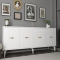 Consola, Olivia, Sinta, 180x82 cm, PAL , Alb