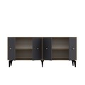 Consola, Olivia, Sinta, 180x82 cm, PAL , Stejar safir / Antracit
