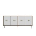 Consola, Olivia, Sinta, 180x82 cm, PAL , Stejar Safir / Alb