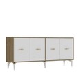 Consola, Olivia, Sinta, 180x82 cm, PAL , Stejar Safir / Alb